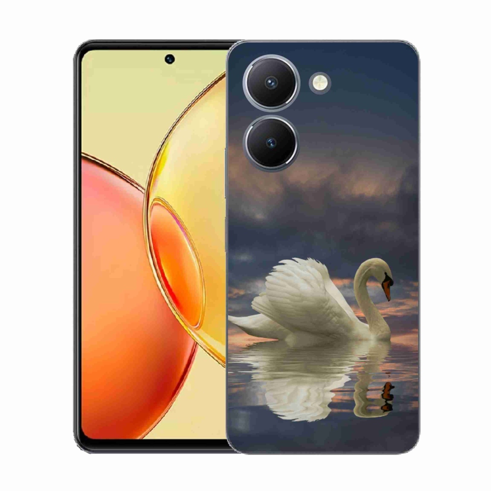 Gelový kryt mmCase na Vivo Y36 - labuť