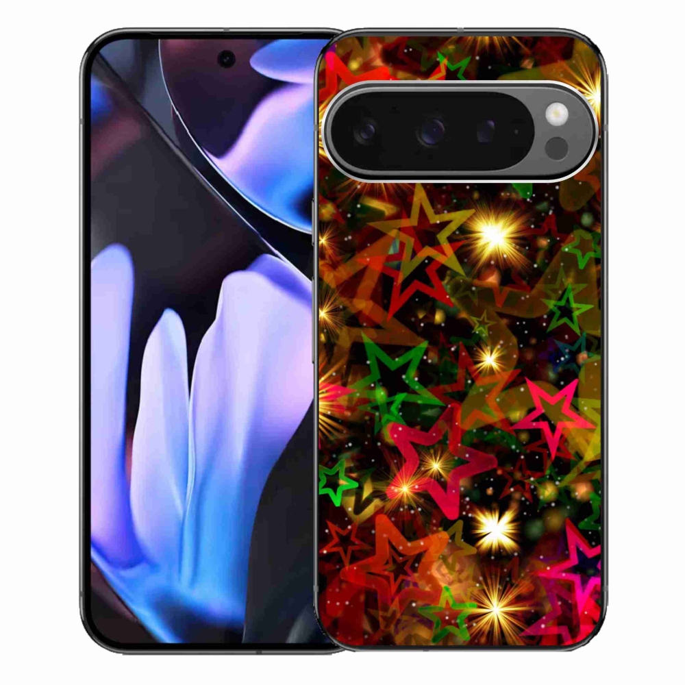 Gelový kryt mmCase na Google Pixel 9 Pro XL - barevné hvězdičky