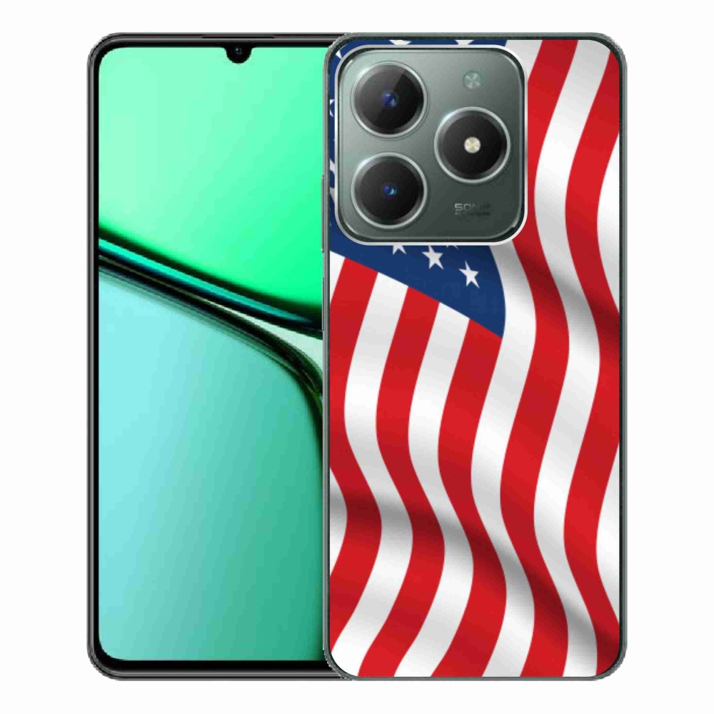 Gelový kryt mmCase na Realme C61 - USA vlajka