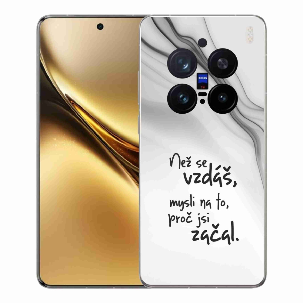 Gelový kryt mmCase na Vivo X200 Pro 5G - citát 2 bílé pozadí