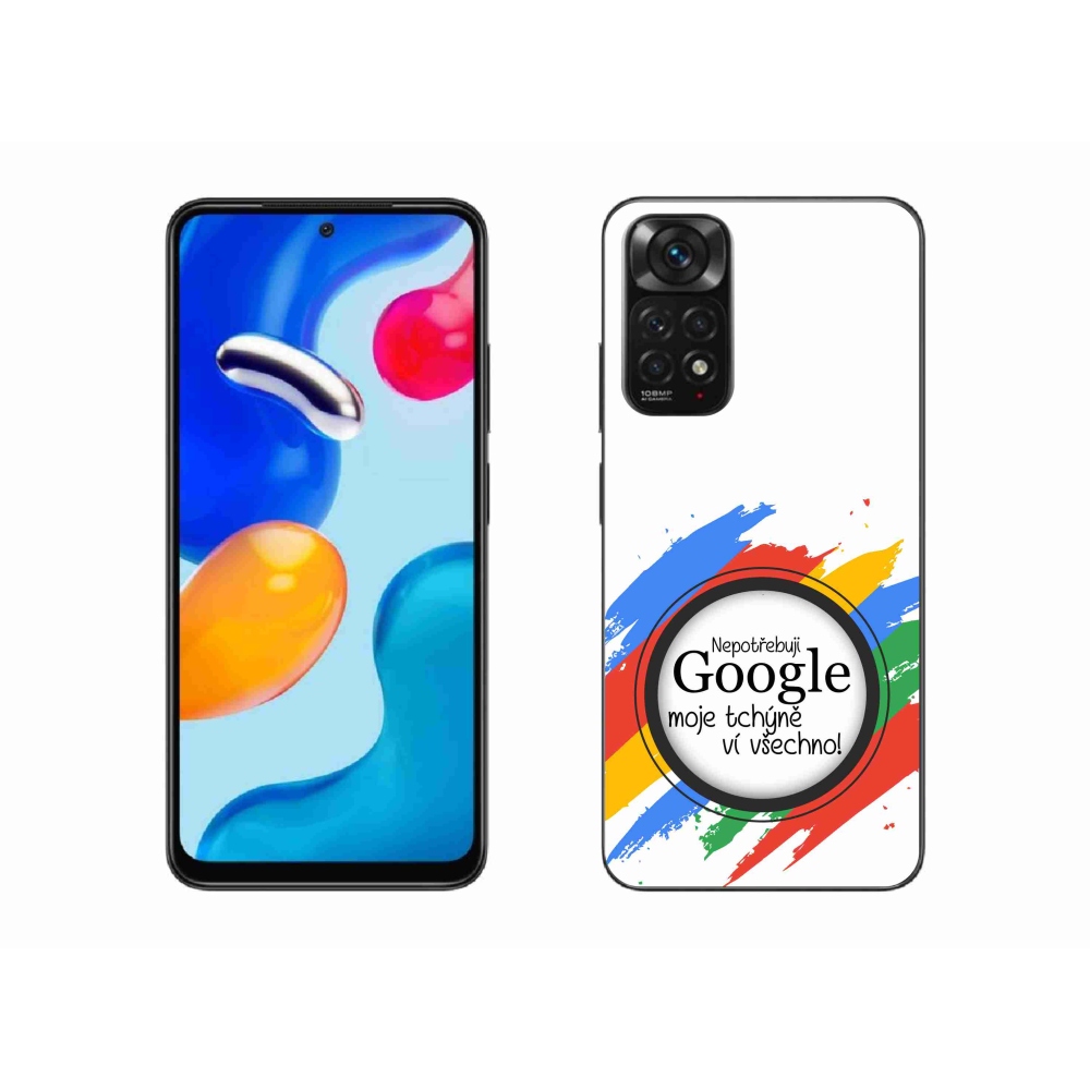 Gelový kryt mmCase na Xiaomi Redmi Note 11S 4G - tchýně ví všechno bílé pozadí