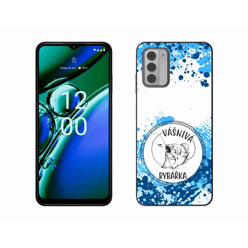 Gelový kryt mmCase na Nokia G42 - vášnivá rybářka bílé pozadí