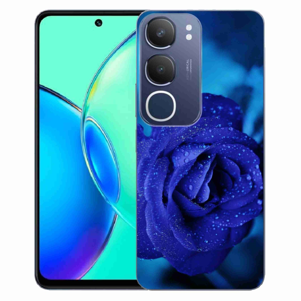 Gelový kryt mmCase na Vivo Y19s - modrá růže