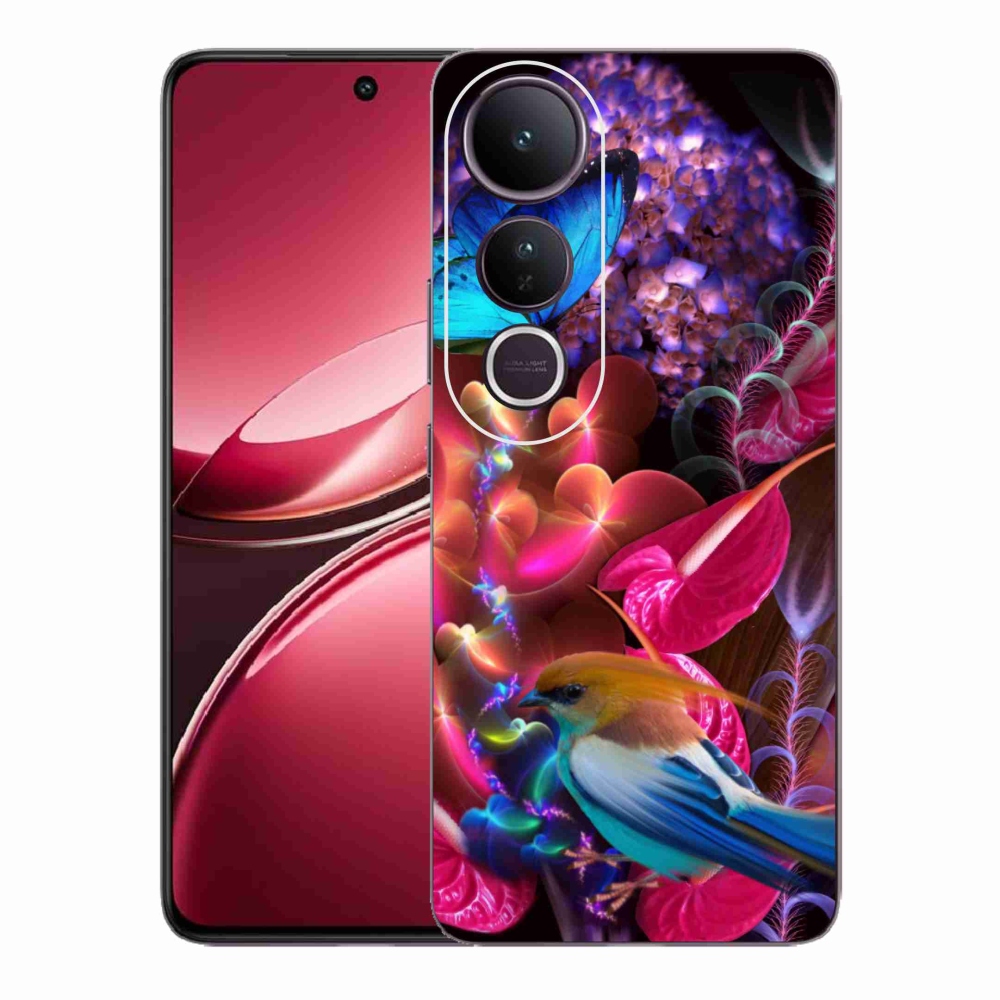 Gelový kryt mmCase na Vivo V50 Lite 4G/5G - barevné květiny