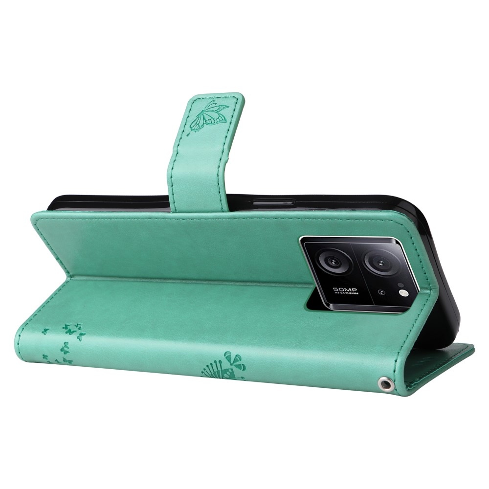 Tree knížkové pouzdro na Xiaomi 13T/13T Pro - modrozelené