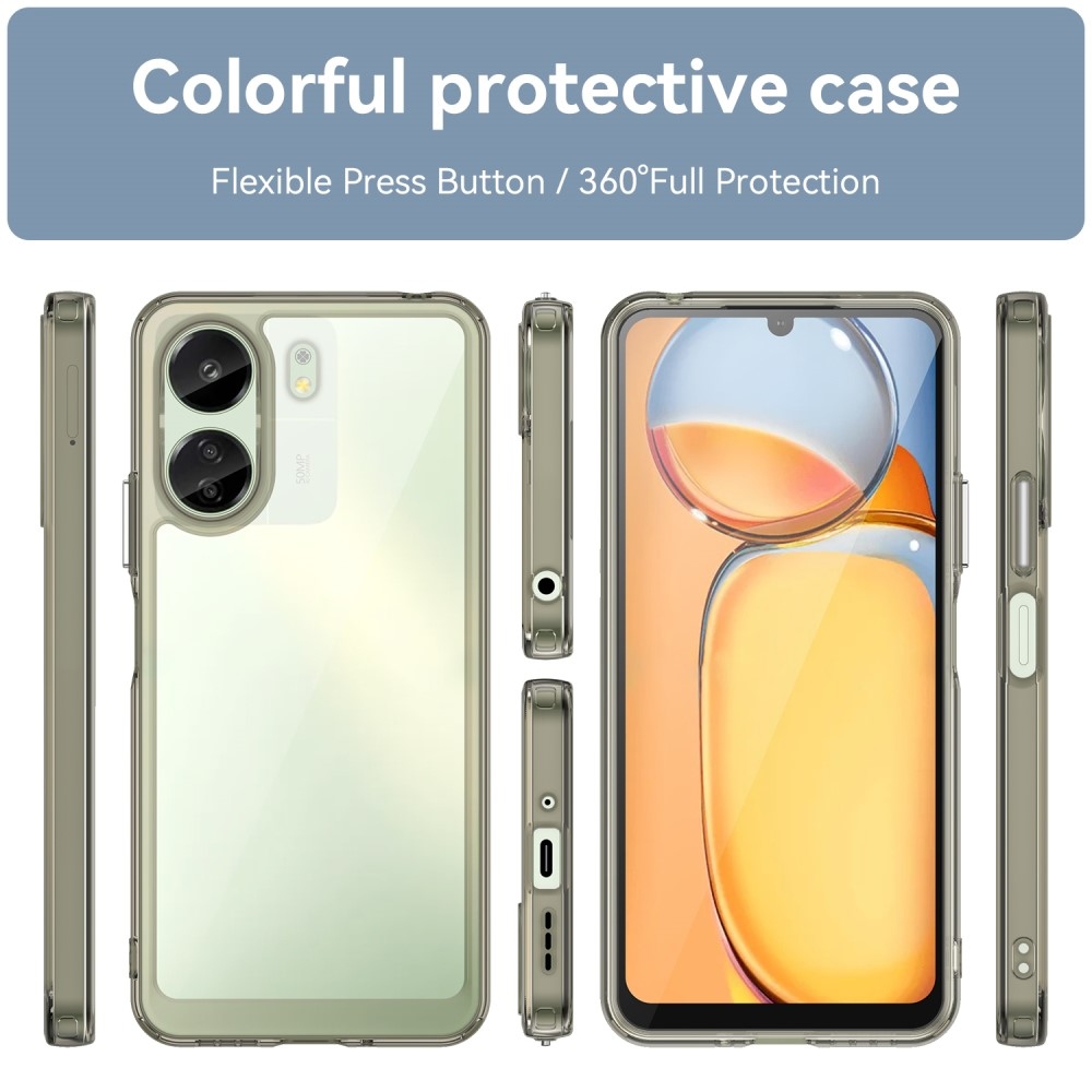 Gelový obal s pevnými zády na Xiaomi Poco C65/Redmi 13C - šedý