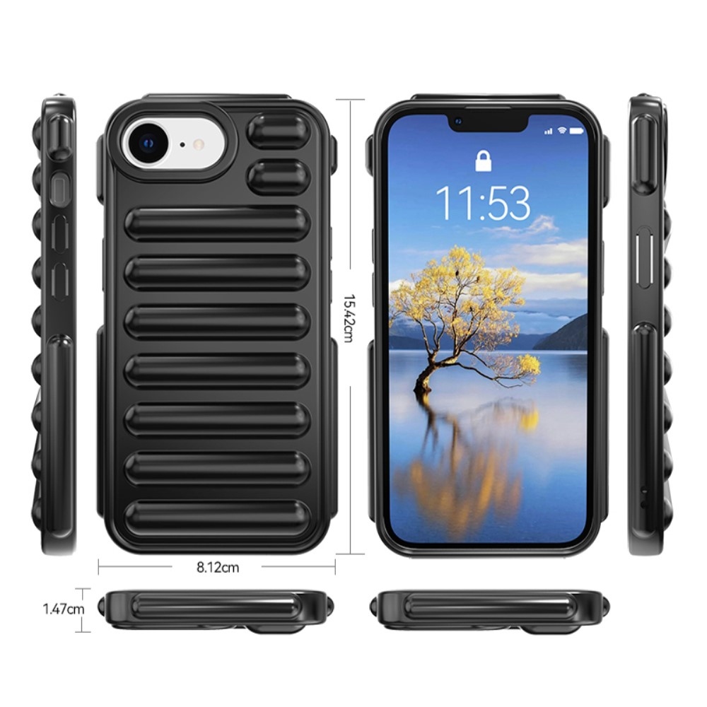 Capsule odolný gelový obal na iPhone 16e - černý