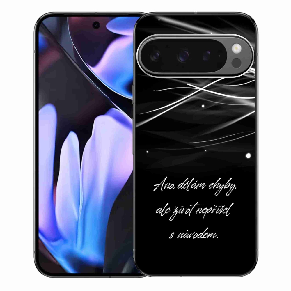 Gelový kryt mmCase na Google Pixel 9 Pro XL - citát černé pozadí