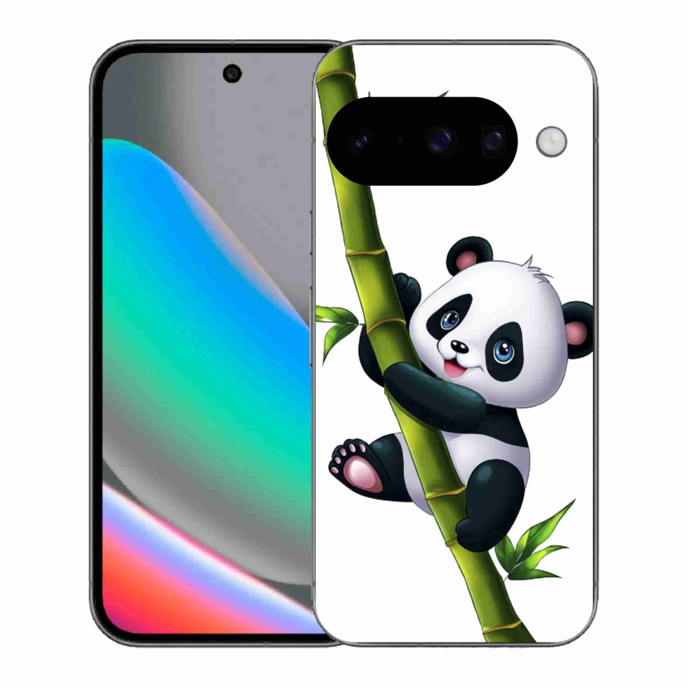 Gelový kryt mmCase na Google Pixel 10 - panda na bambusu