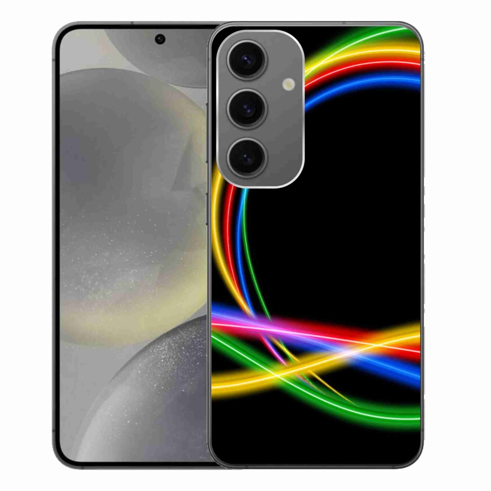 Gelový obal mmCase na Samsung Galaxy S24+ - neonové kruhy