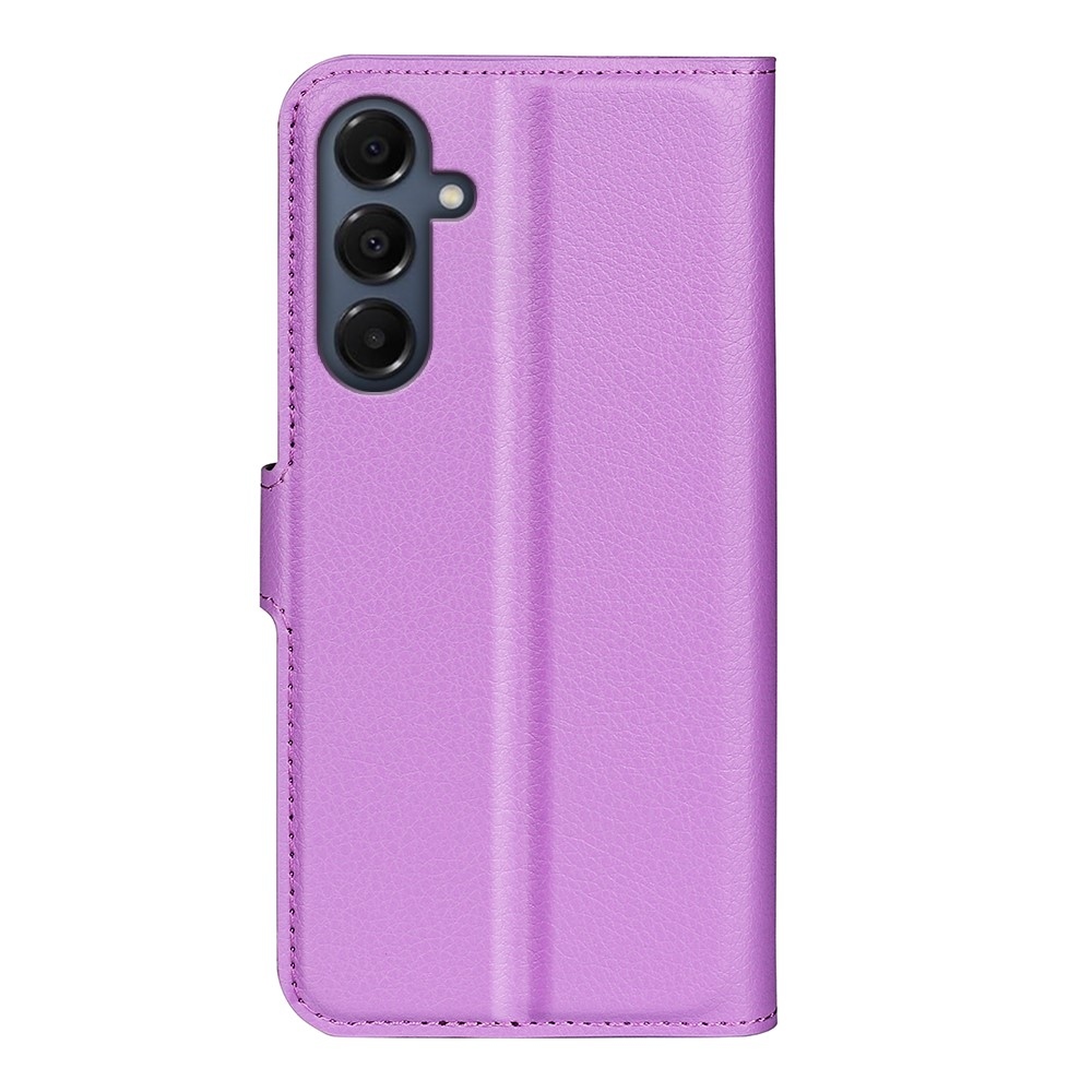 Litchi knížkové pouzdro na Samsung Galaxy A17 4G/5G - fialové