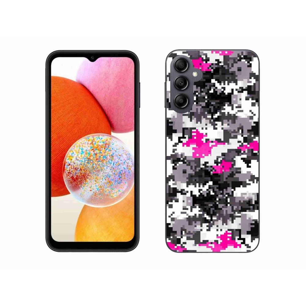 Gelový kryt mmCase na Samsung Galaxy A14 4G/5G - maskáčový vzor 4