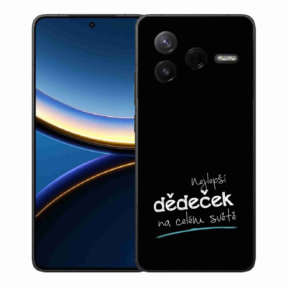 Gelový kryt mmCase na Xiaomi Poco F7 Pro - nejlepší dědeček 3 černé pozadí