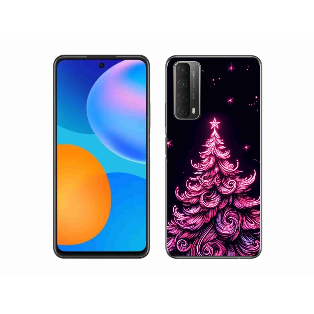 Gelový kryt mmCase na Huawei P Smart (2021) - neonový vánoční stromek 2