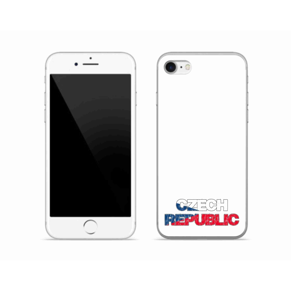 Gelový kryt mmCase na iPhone SE (2022) - Czech Republic bílé pozadí