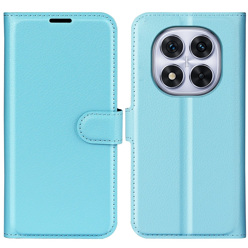 Litchi knížkové pouzdro na Xiaomi Redmi Note 14 Pro 5G/Poco X7 5G - modré