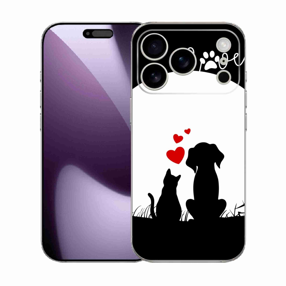 Gelový kryt mmCase na iPhone 17 Pro - zvířecí láska