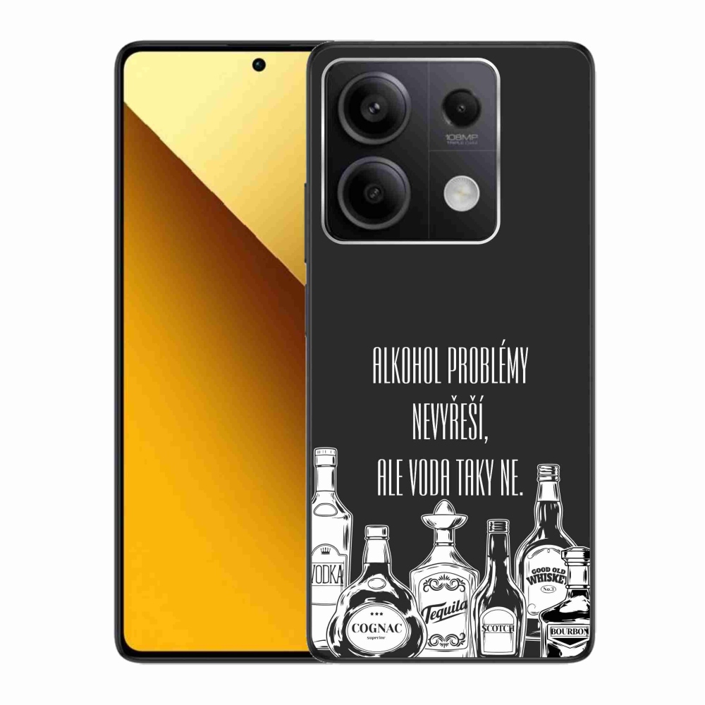 Gelový kryt mmCase na Xiaomi Redmi Note 13 5G - vtipný text černé pozadí