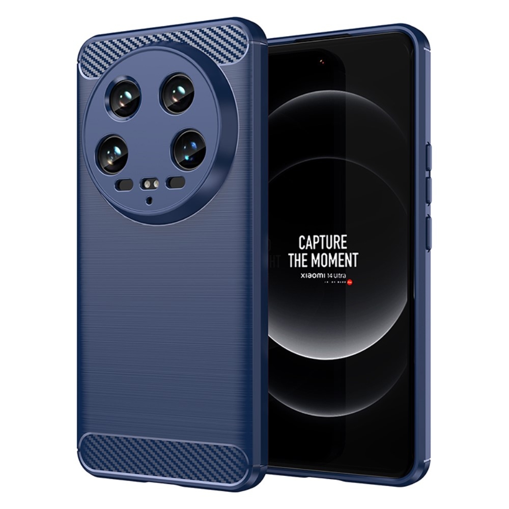 Carbon odolný gelový obal na Xiaomi 14 Ultra - modrý