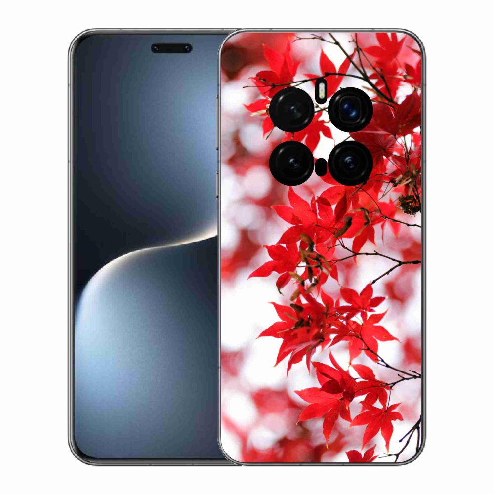 Gelový kryt mmCase na Honor Magic 7 Pro 5G - červené listy