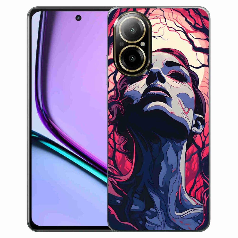 Gelový kryt mmCase na Realme C67 - abstraktní obličej
