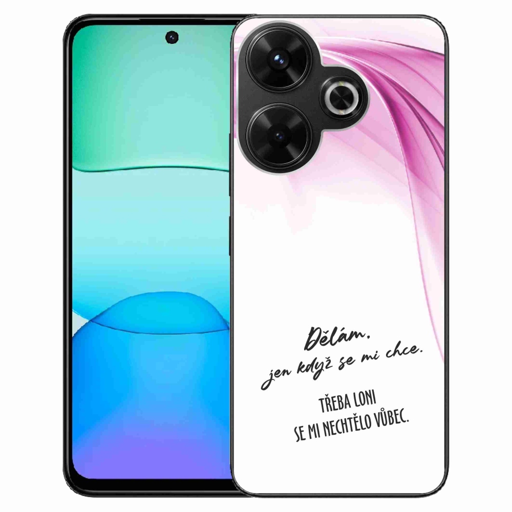 Gelový kryt mmCase na Xiaomi Redmi 13 4G/Poco M6 4G  - vtipný text 12 bílé pozadí