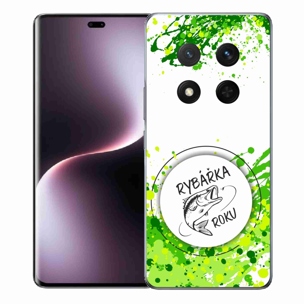 Gelový kryt mmCase na Honor Magic 7 Lite 5G - rybářka roku bílé pozadí