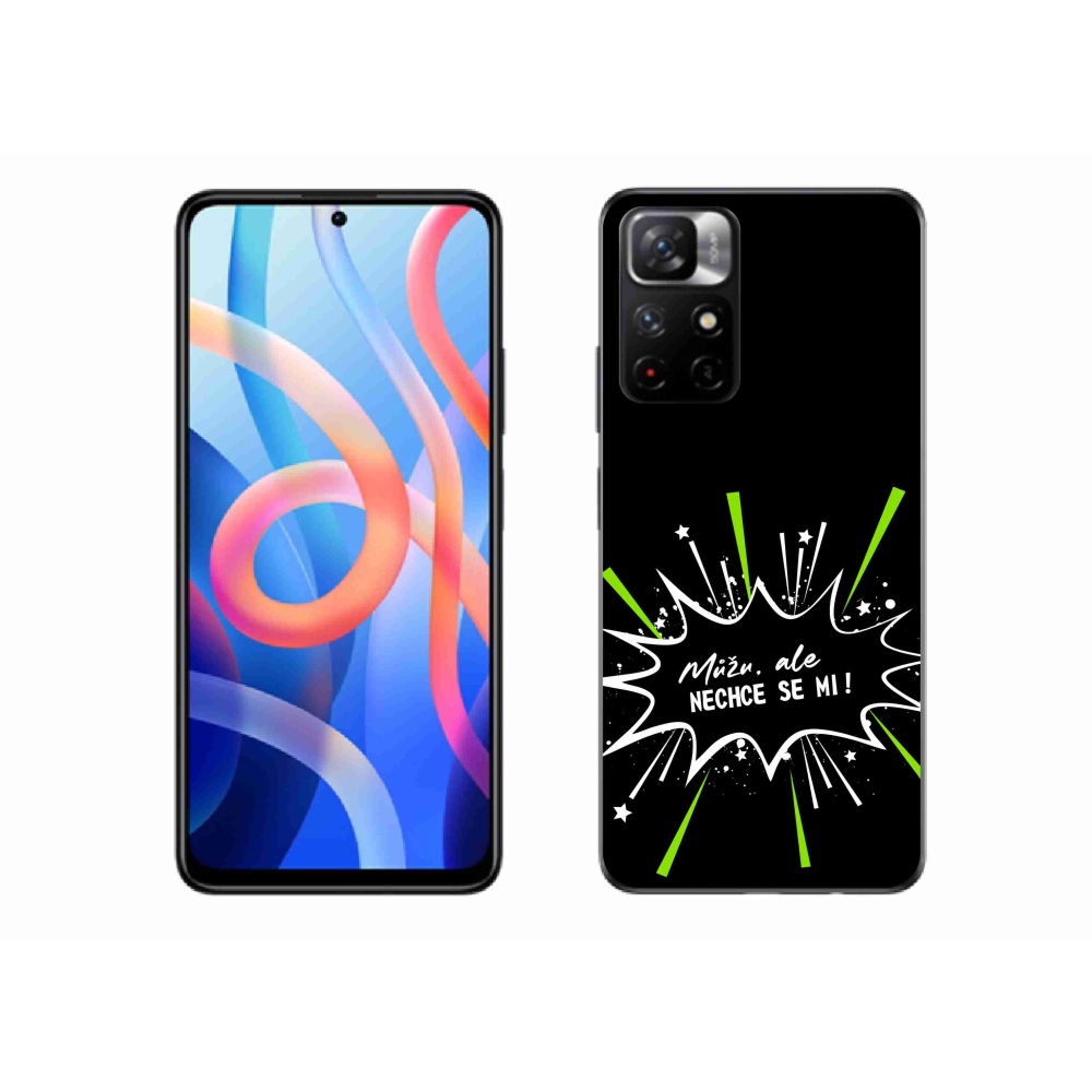 Gelový kryt mmCase na Xiaomi Redmi Note 11S 5G - vtipný text 11 černé pozadí