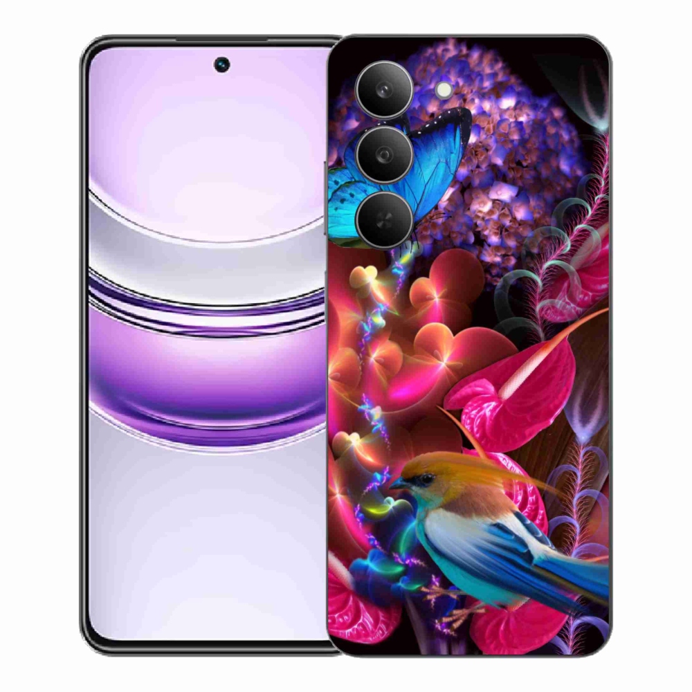 Gelový kryt mmCase na Realme 14x 5G - barevné květiny
