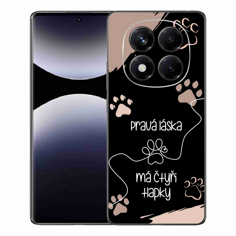 Gelový kryt mmCase na Xiaomi Redmi Note 14 Pro - psí motiv 1 černé pozadí