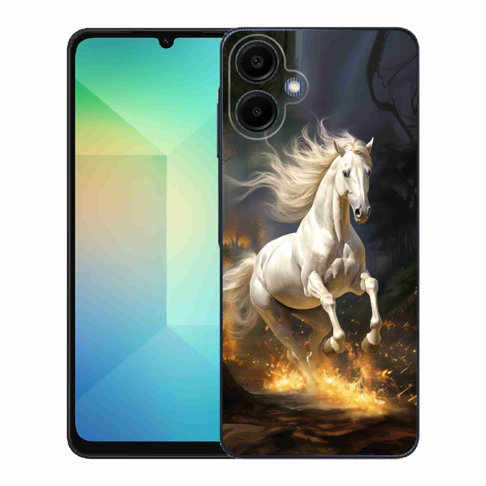 Gelový kryt mmCase na Samsung Galaxy A06 4G - bílý kůň 2