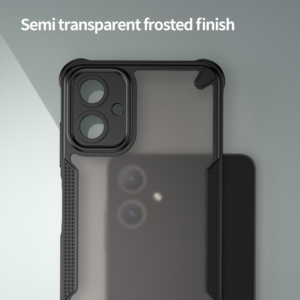 Frosted odolný kryt na Samsung Galaxy A06 4G - černý