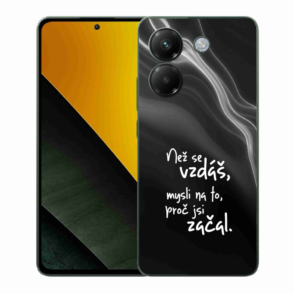 Gelový kryt mmCase na Xiaomi Poco M7 Pro 5G - citát 2 černé pozadí