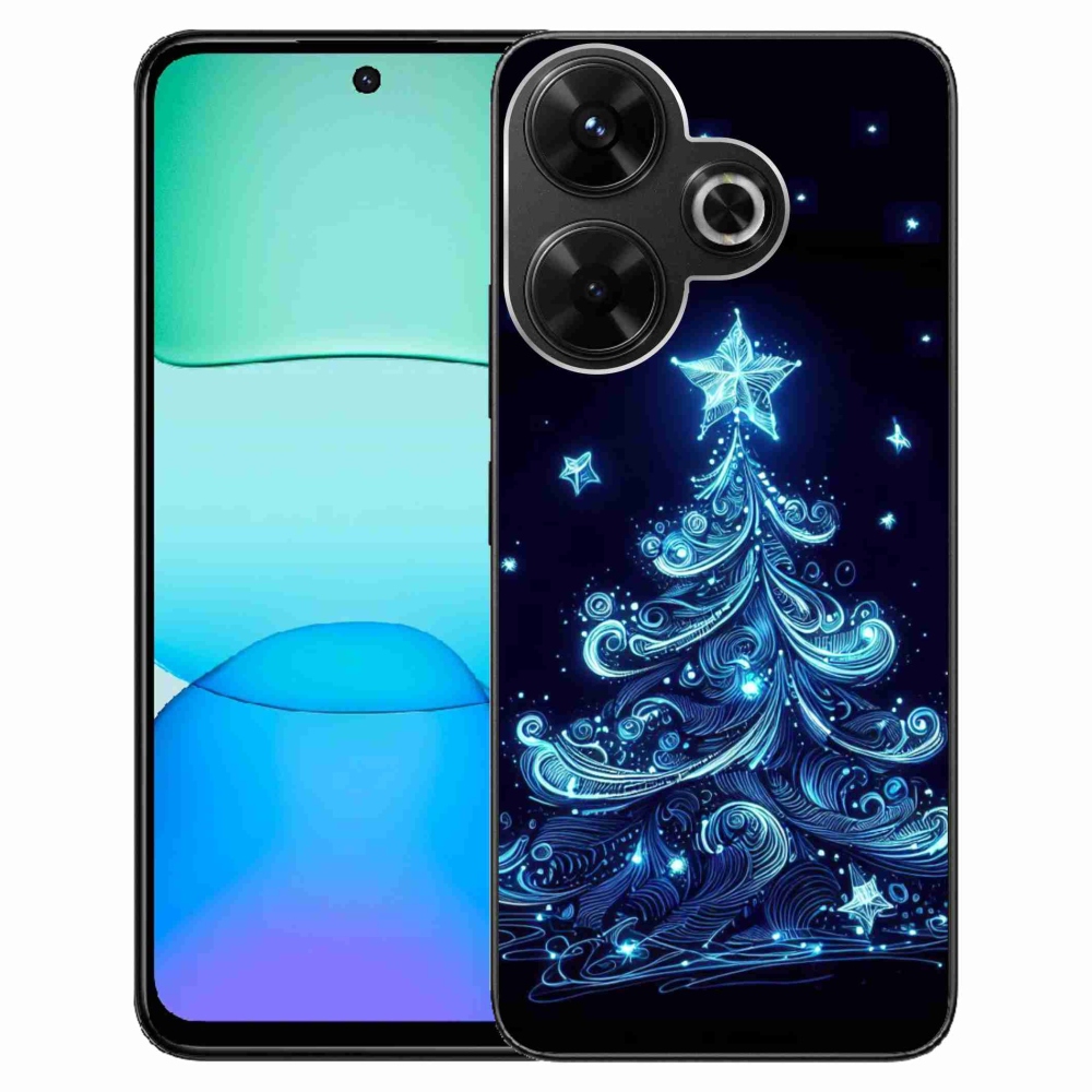 Gelový kryt mmCase na Xiaomi Redmi 13 4G/Poco M6 4G - neonový vánoční stromek 4