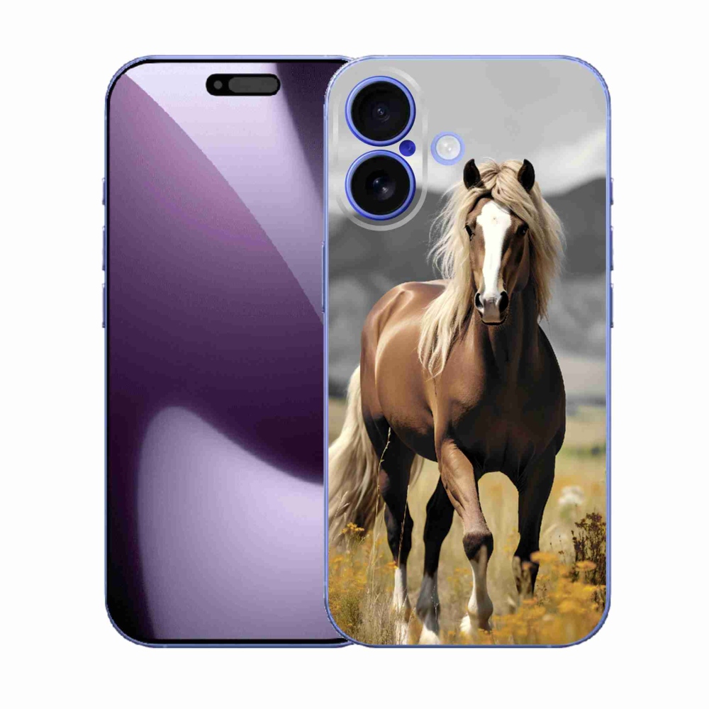 Gelový kryt mmCase na iPhone 17 - hnědý kůň 1