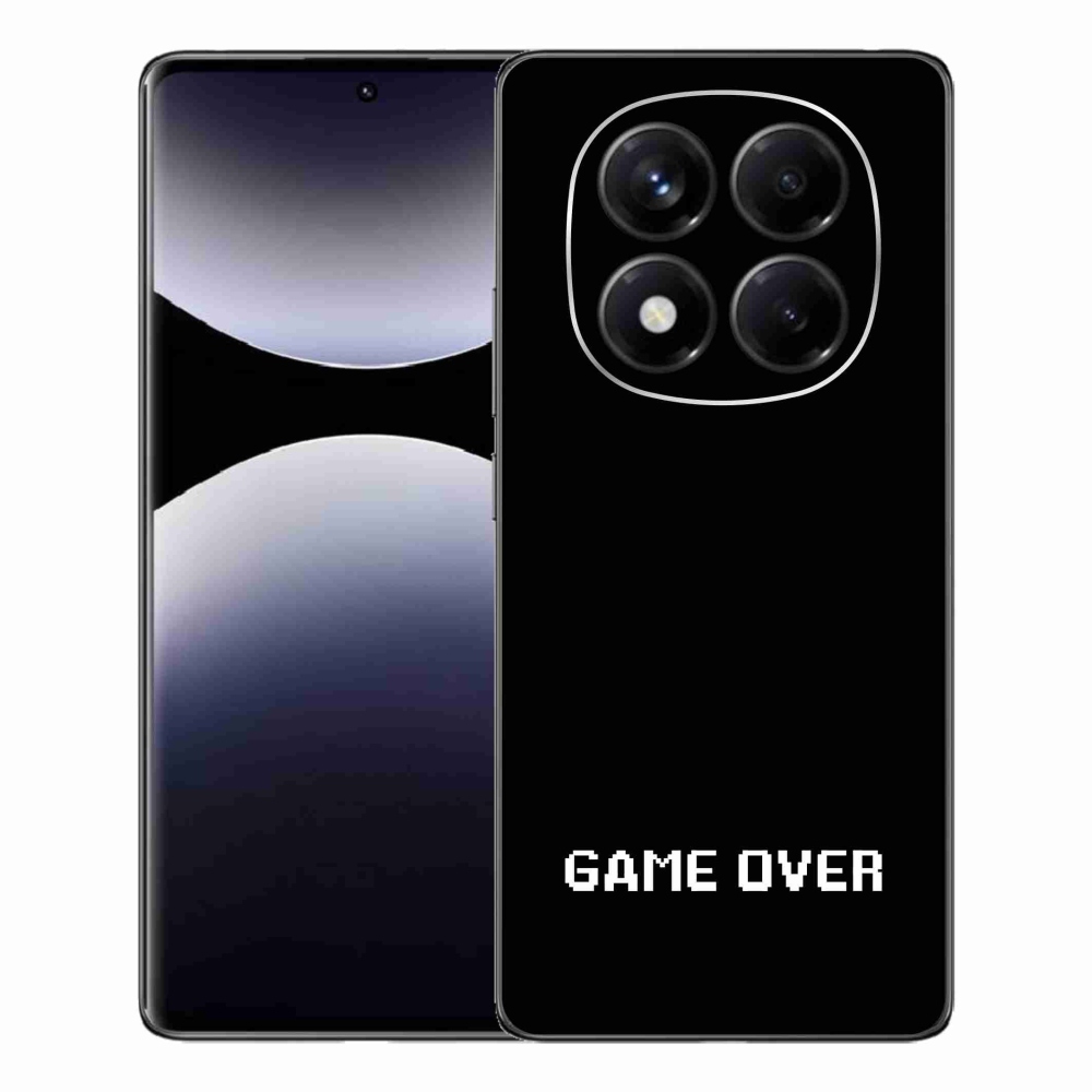 Gelový kryt mmCase na Xiaomi Redmi Note 14 Pro - game over černé pozadí