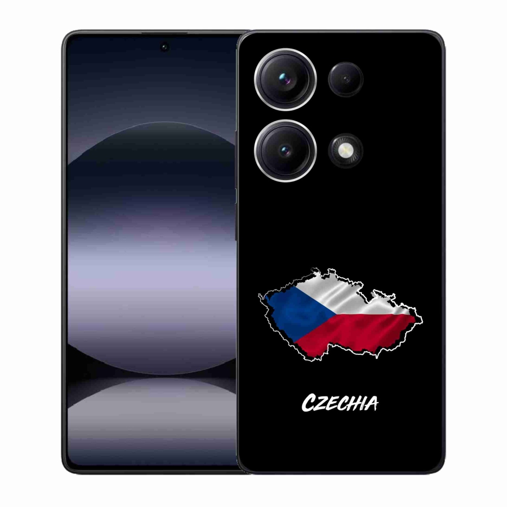 Gelový kryt mmCase na Xiaomi Redmi Note 14S - Czechia černé pozadí