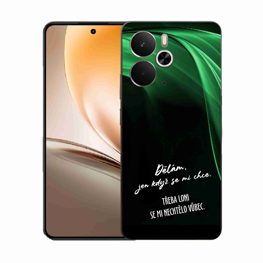 Gelový kryt mmCase na Realme 14 5G - vtipný text 12 černé pozadí