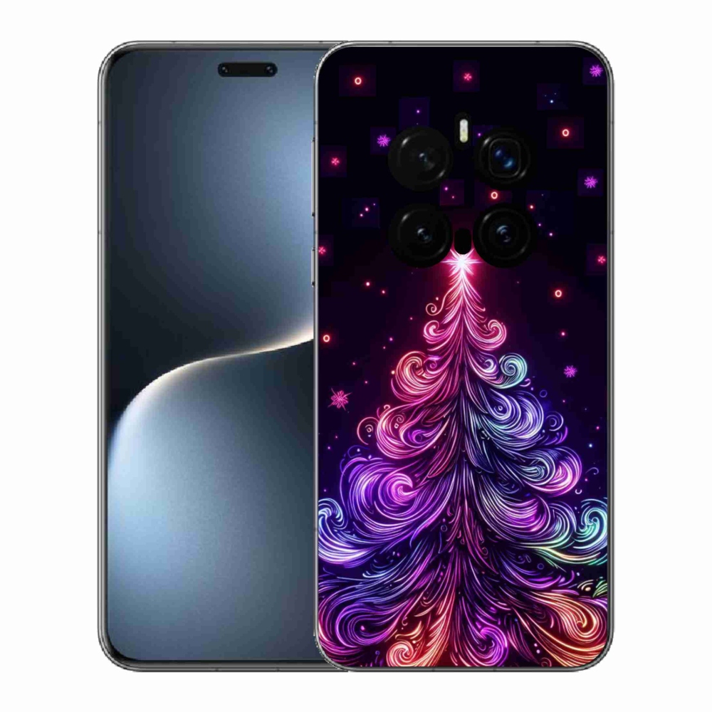 Gelový kryt mmCase na Honor Magic 7 Pro 5G - neonový vánoční stromek 1