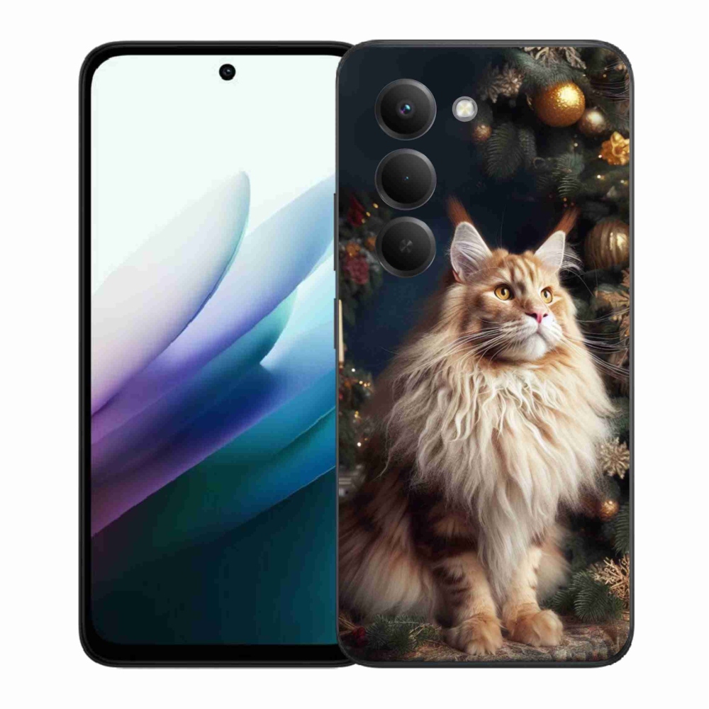 Gelový kryt mmCase na Xiaomi Redmi 15 4G/5G (171mm) - kočka u stromku