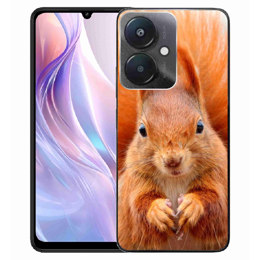 Gelový kryt mmCase na Xiaomi Redmi 13C 5G - veverka