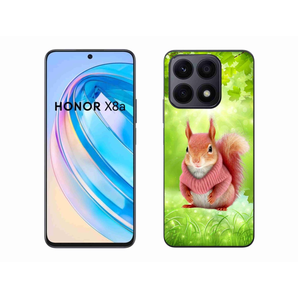 Gelový kryt mmCase na Honor X8a - veverka ve svetru