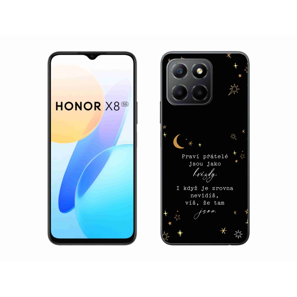 Gelový kryt mmCase na Honor X8 5G/Honor 70 Lite 5G - citát 6 černé pozadí