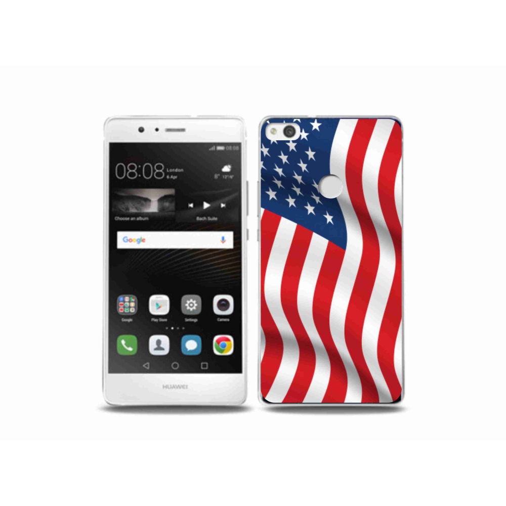 Gelový kryt mmCase na mobil Huawei P9 Lite (2017) - USA vlajka