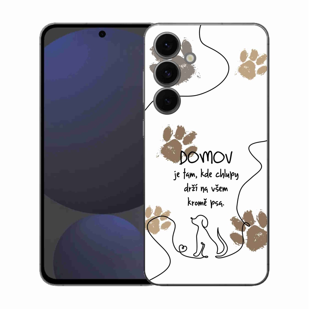 Gelový kryt mmCase na Samsung Galaxy S25 FE - psí motiv bílé pozadí