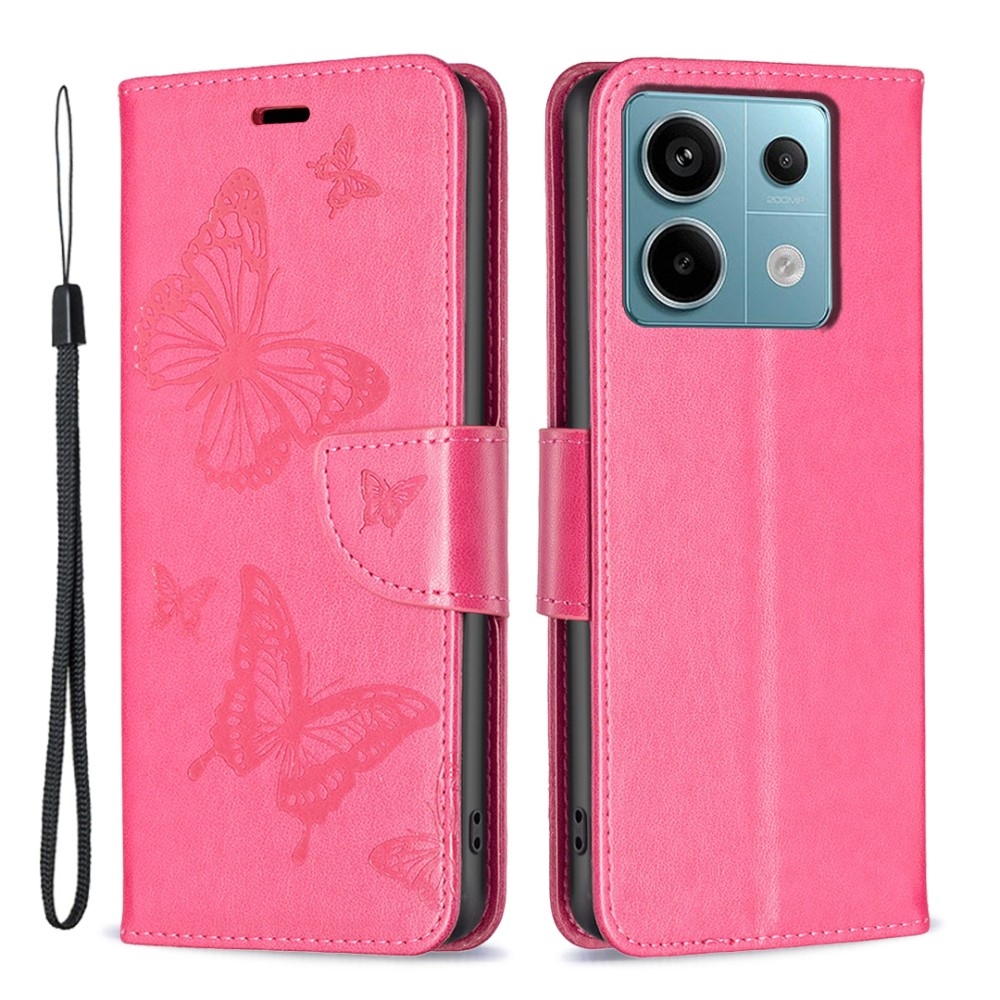 Butterfly knížkové pouzdro na Xiaomi Redmi Note 13 Pro 5G/Poco X6 5G - rose