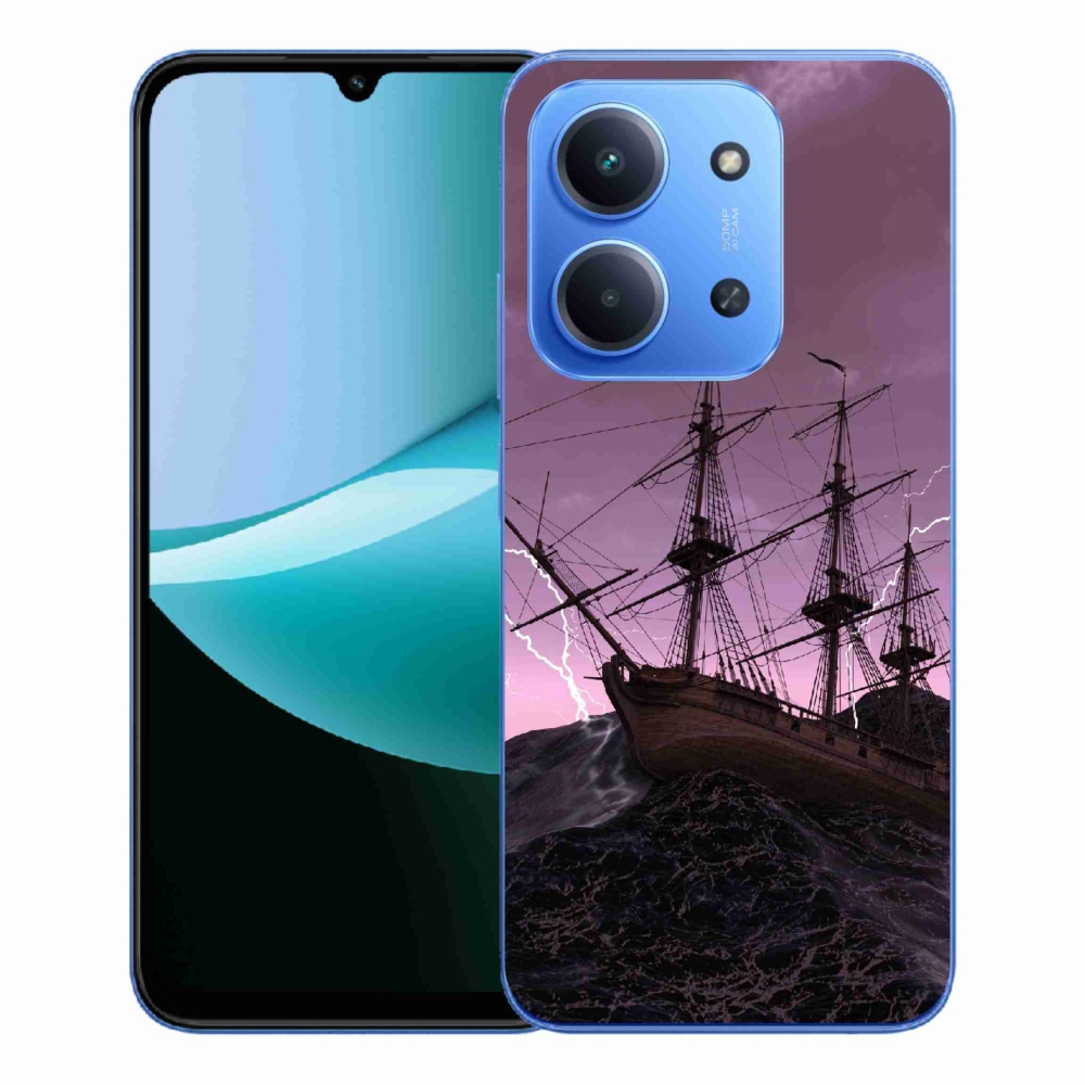 Gelový kryt mmCase na Xiaomi Redmi 15C 4G/5G (173mm) - loď v bouři