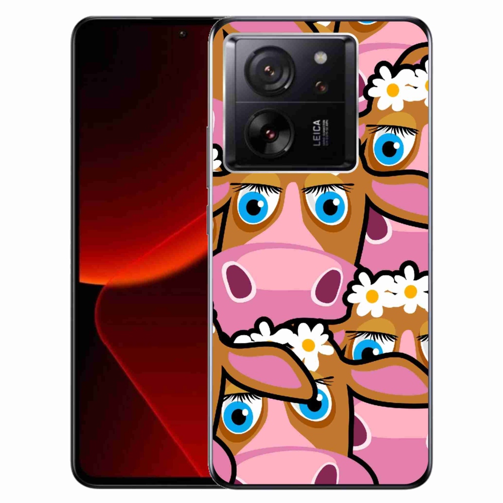 Gelový kryt mmCase na Xiaomi 13T/13T Pro - kreslené kravičky