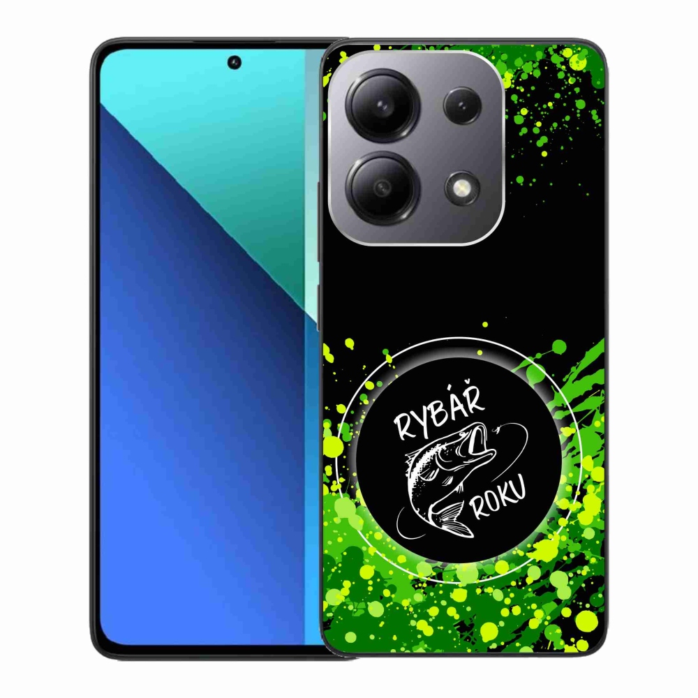 Gelový kryt mmCase na Xiaomi Redmi Note 13 - rybář roku černé pozadí