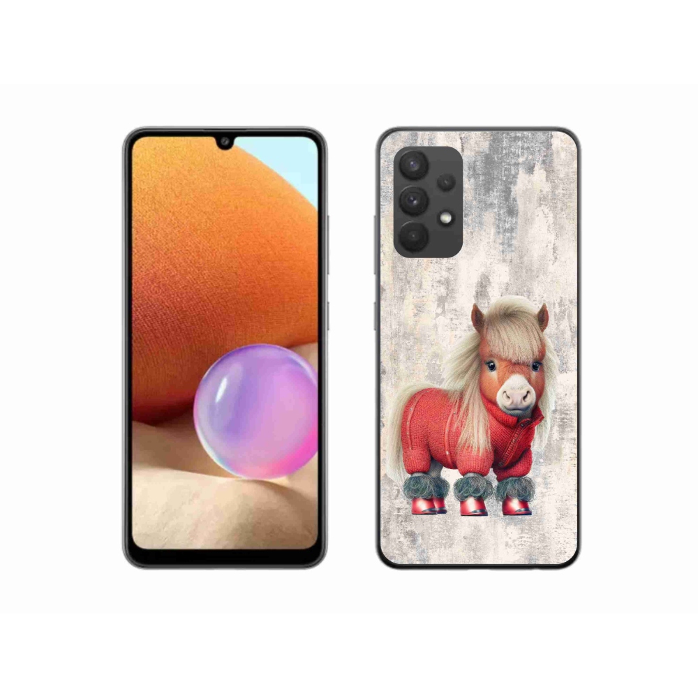 Gelový kryt mmCase na Samsung Galaxy A32 4G - poník ve svetru
